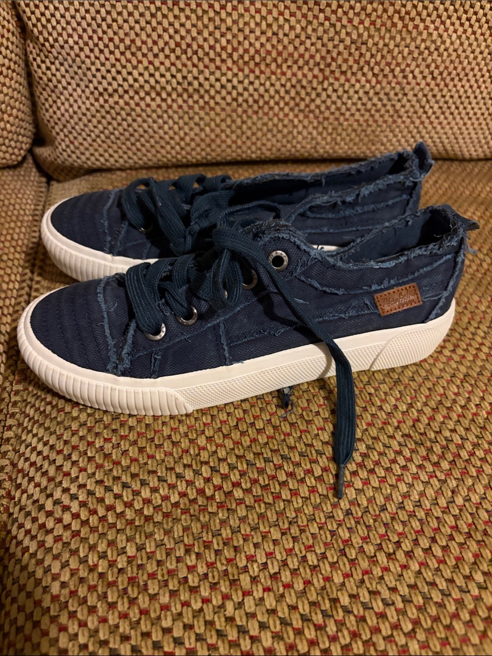 Blowfish Frayed Canvas Lace-Up Sneakers